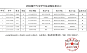 2025级转专业学生拟录取结果公示