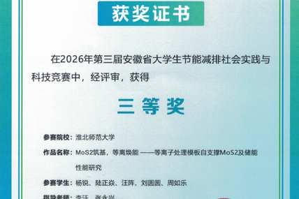 省级奖+1！学院学子荣获第三届安徽省大学生节能减排社会实践与科技竞赛三等奖