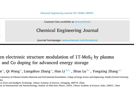 田严青/李汗/张永兴团队在《Chemical Engineering Journal》发表锂离子电池储能材料研究新进展