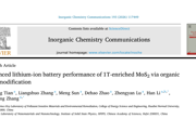 田严青/李汗/张永兴团队在《Inorganic Chemistry Communications》发表锂离子电池储能材料研究新进展