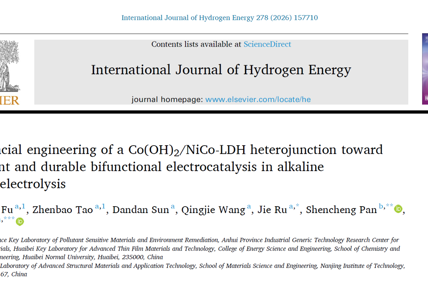 付秀兵/陶振宝/李兵团队在《International Journal of Hydrogen Energy》发表碱性电解水双功能催化剂研究新进展